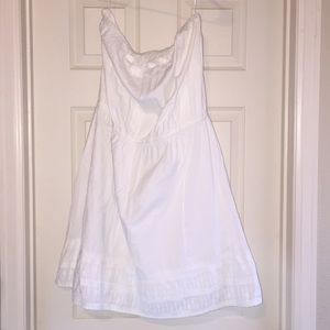White Strapless Beach Dress